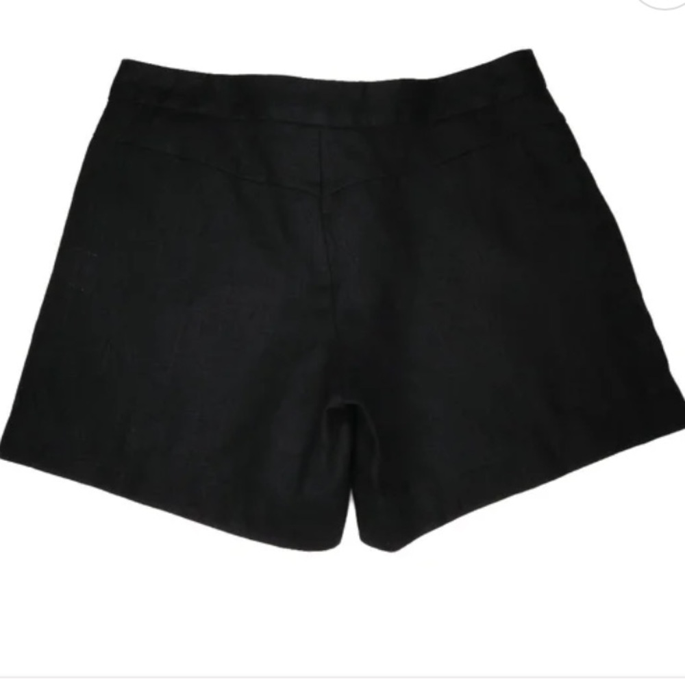 Joie Black Linen Tailored Shorts Sz 6 - Picture 6 of 13